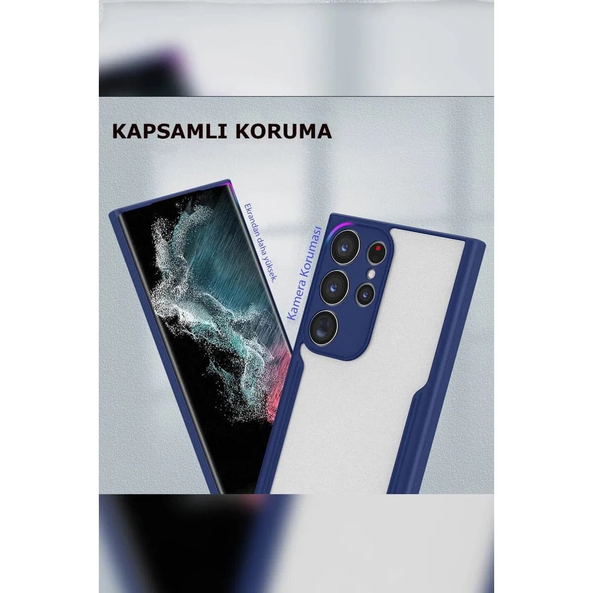 Samsung Galaxy S23 Plus Kılıf Platin Silikon - Mavi