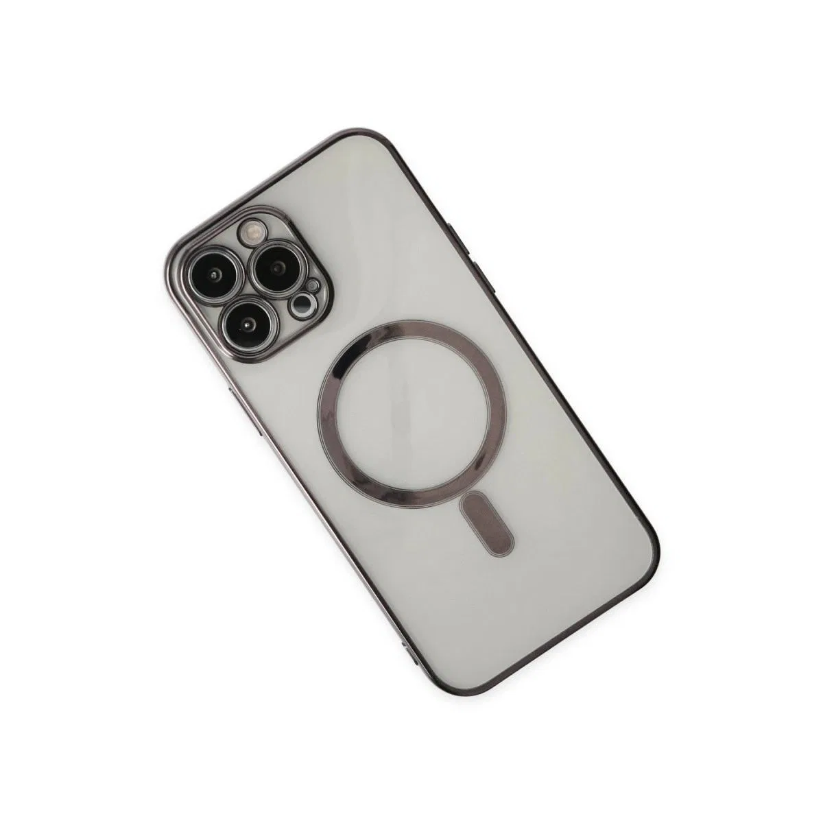 Apple İphone 14 Pro Kılıf Magneticsafe Lazer Silikon - Siyah