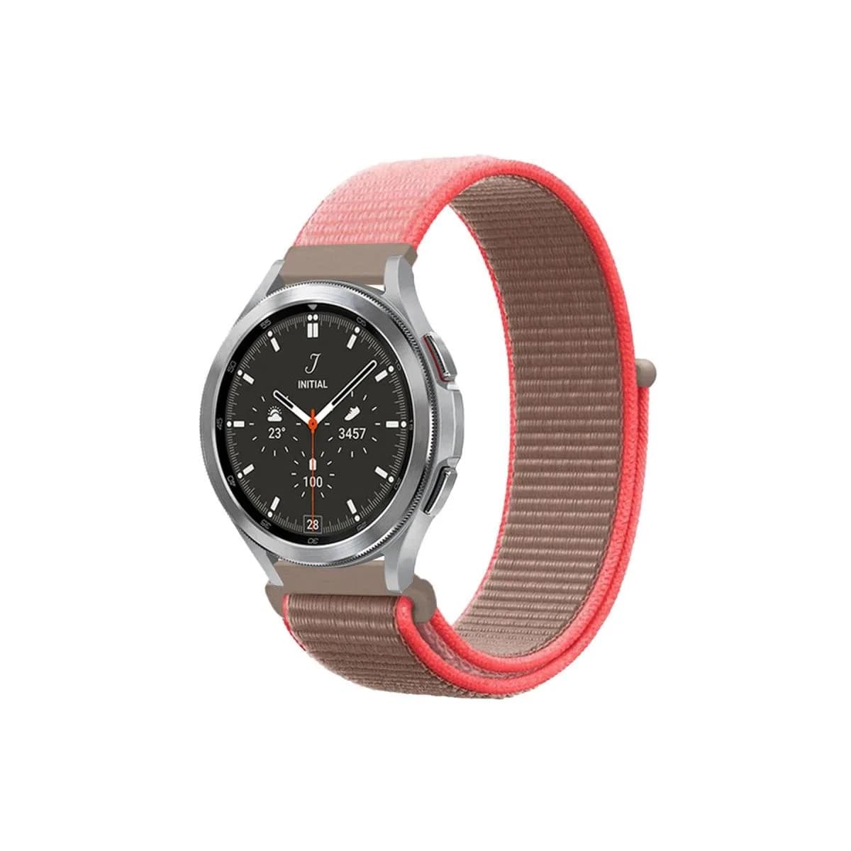 Watch 22mm Hasırlı Cırtcırtlı Kordon - Pembe