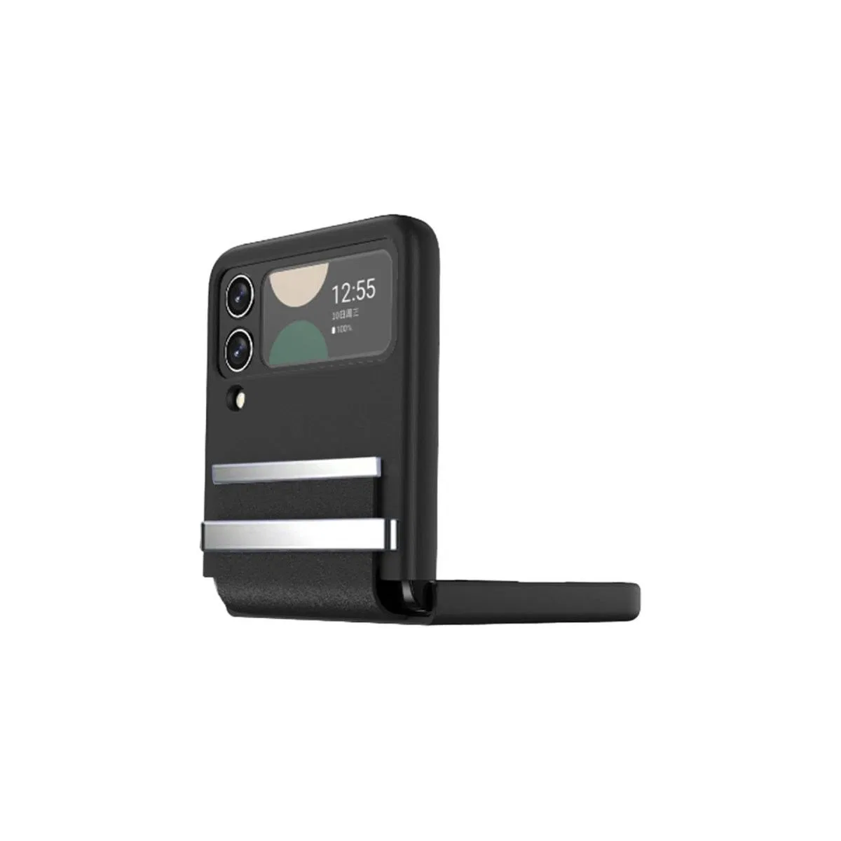 Samsung Galaxy Z Flip 3 Kılıf Belt Flip Kapak - Siyah