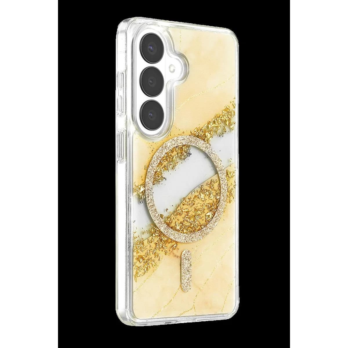 Onegif Samsung Galaxy S26 Lotus Simli Magsafe Kapak - Gümüş