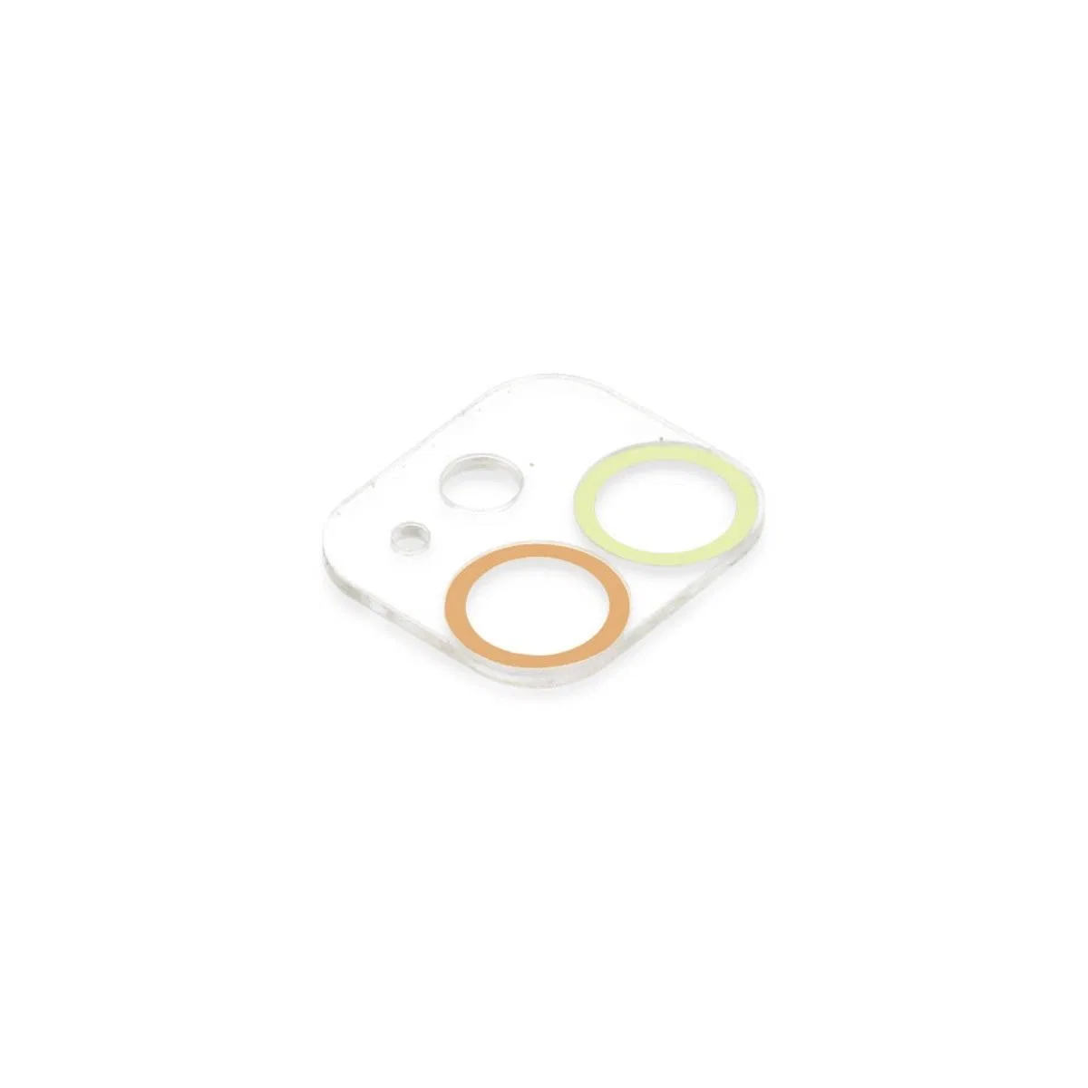 Apple İphone 12 Mini Renkli Kamera Lens Koruma Cam - Sarı-turuncu