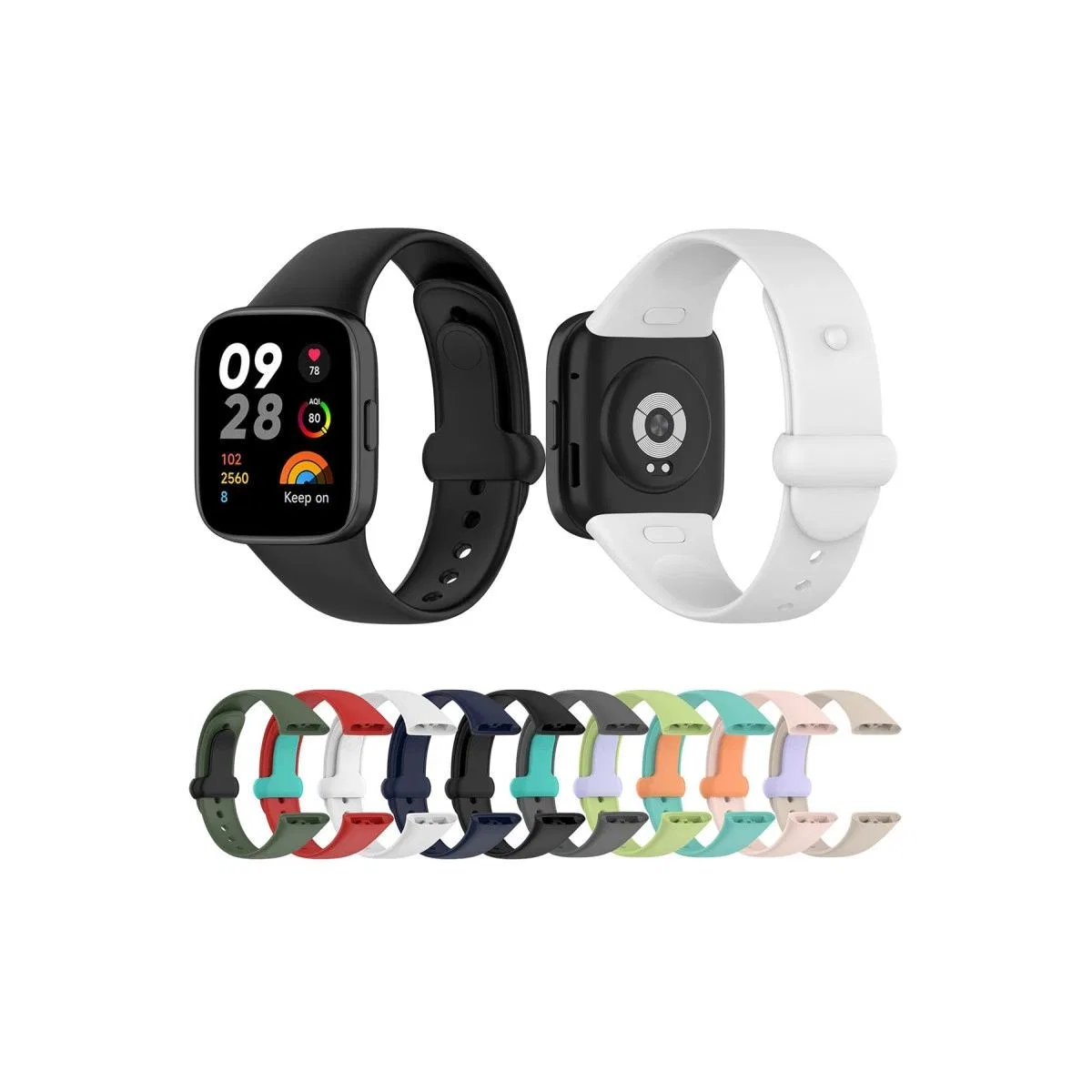 Xiaomi Redmi Watch 3 Origin Silikon Kordon (saat Değildir) - Siyah