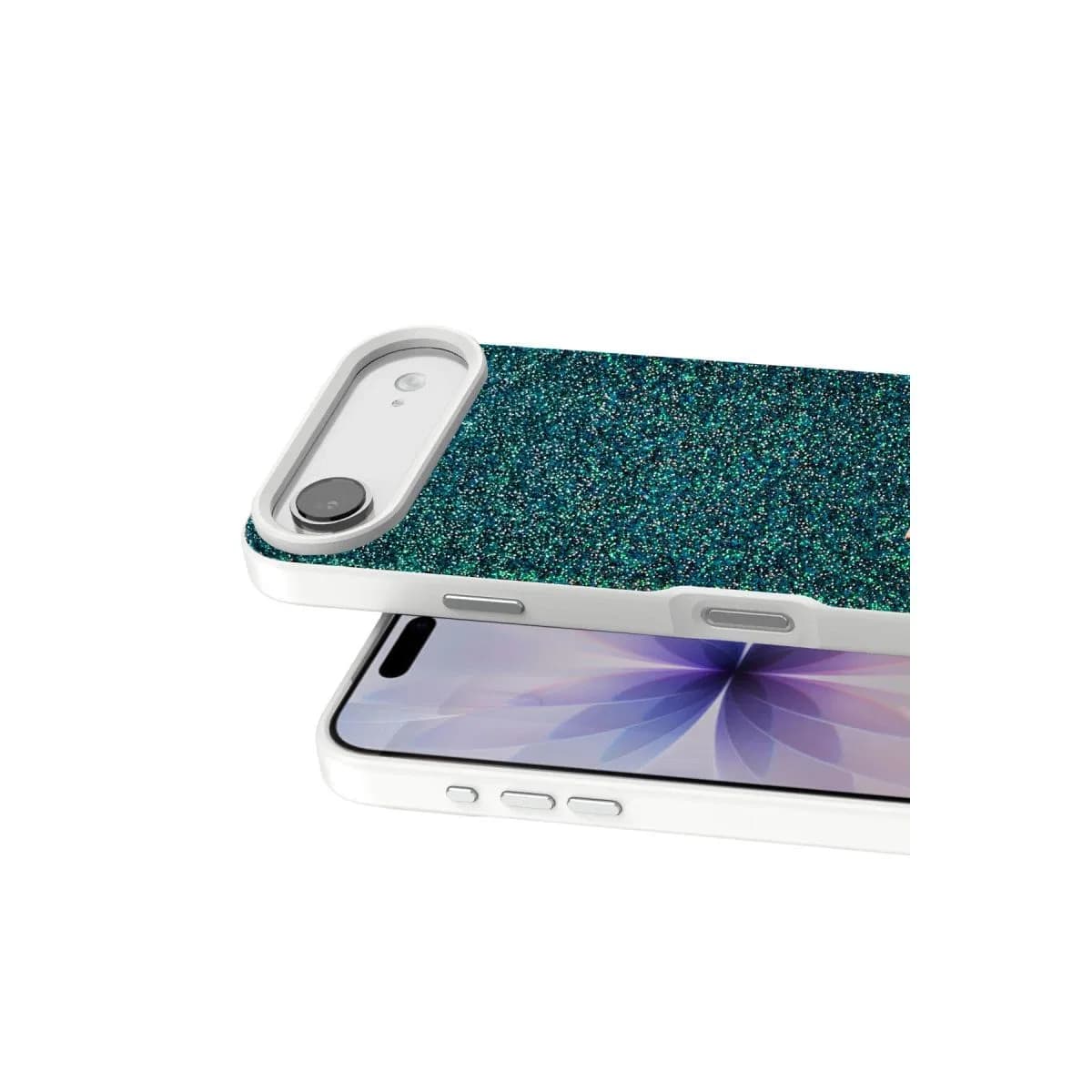 Onegif Apple İphone 17 Air Bright Simli Kapak - Koyu Yeşil