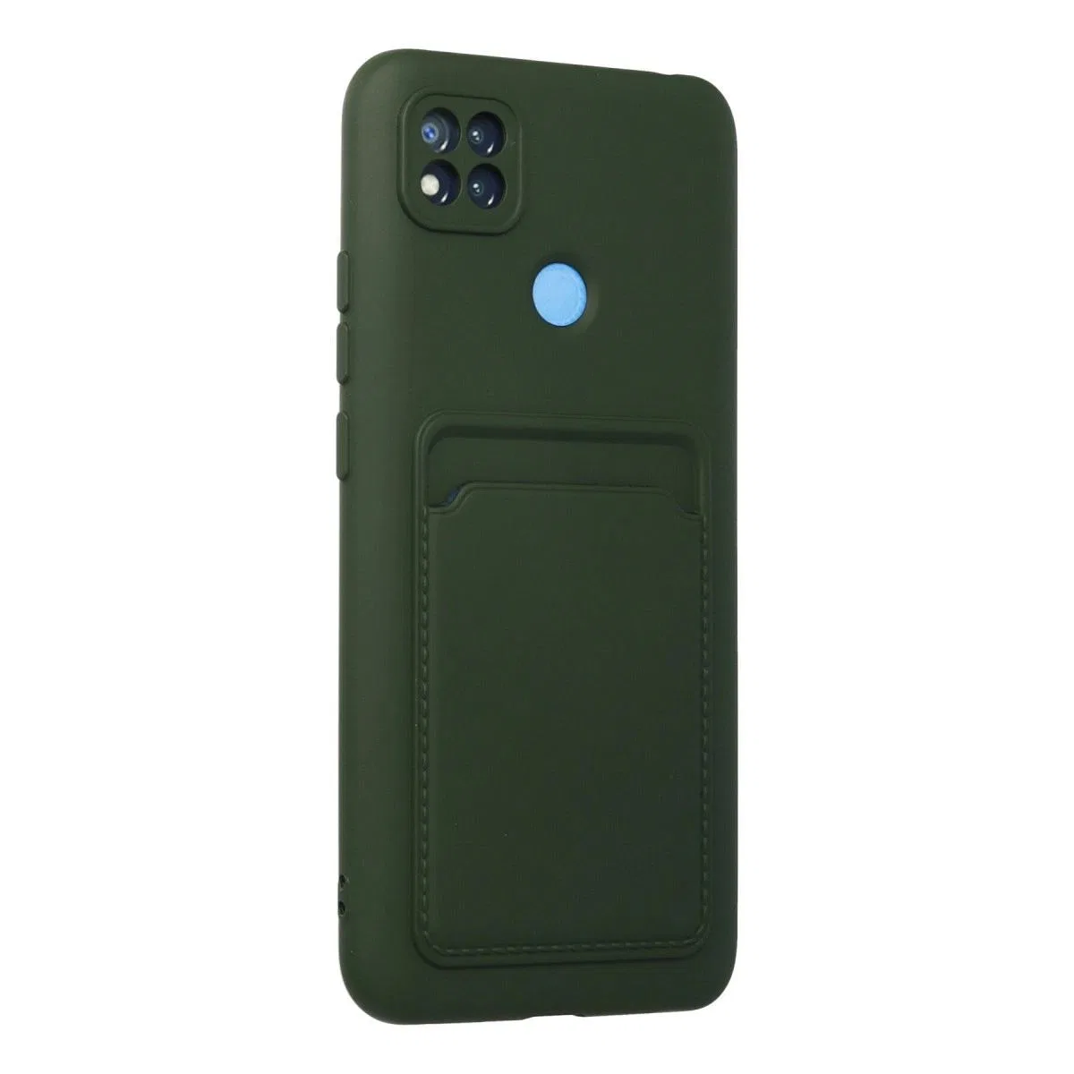 Xiaomi Redmi 9c Kılıf Kelvin Kartvizitli Silikon - Koyu Yeşil