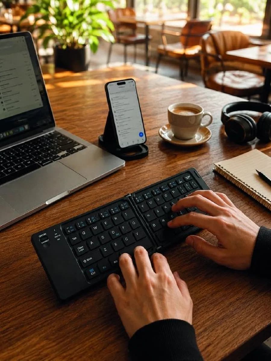 Taşınabilir Katlanabilir Bluetooth Klavye İos Android Windows Uyumlu