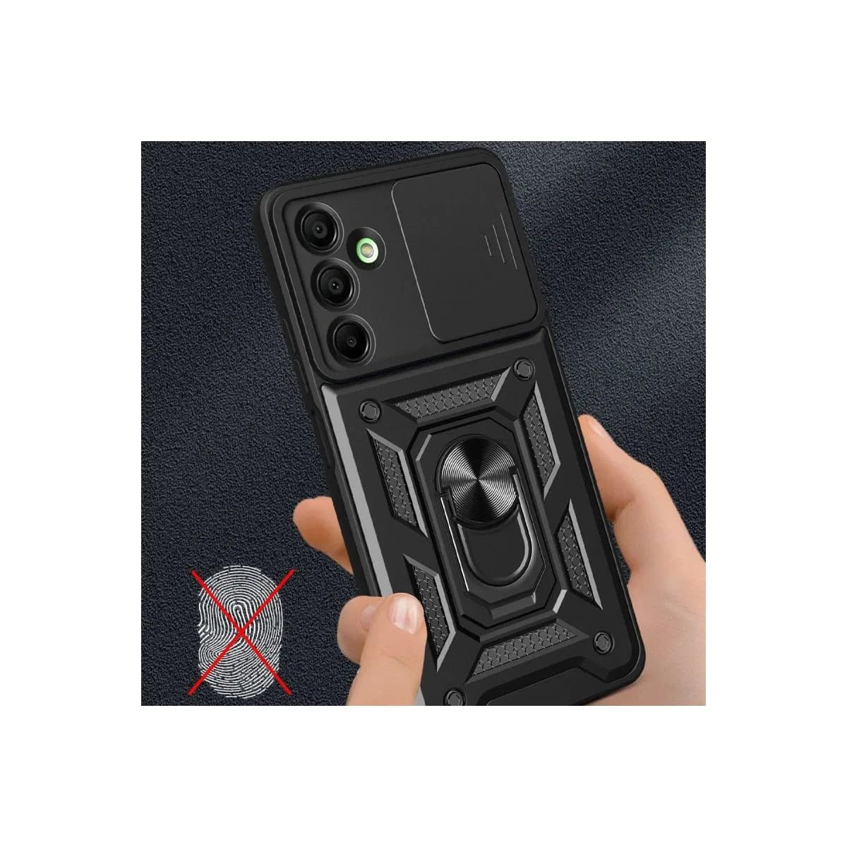 Samsung Galaxy A56 Kılıf Pars Lens Yüzüklü Silikon - Kırmızı