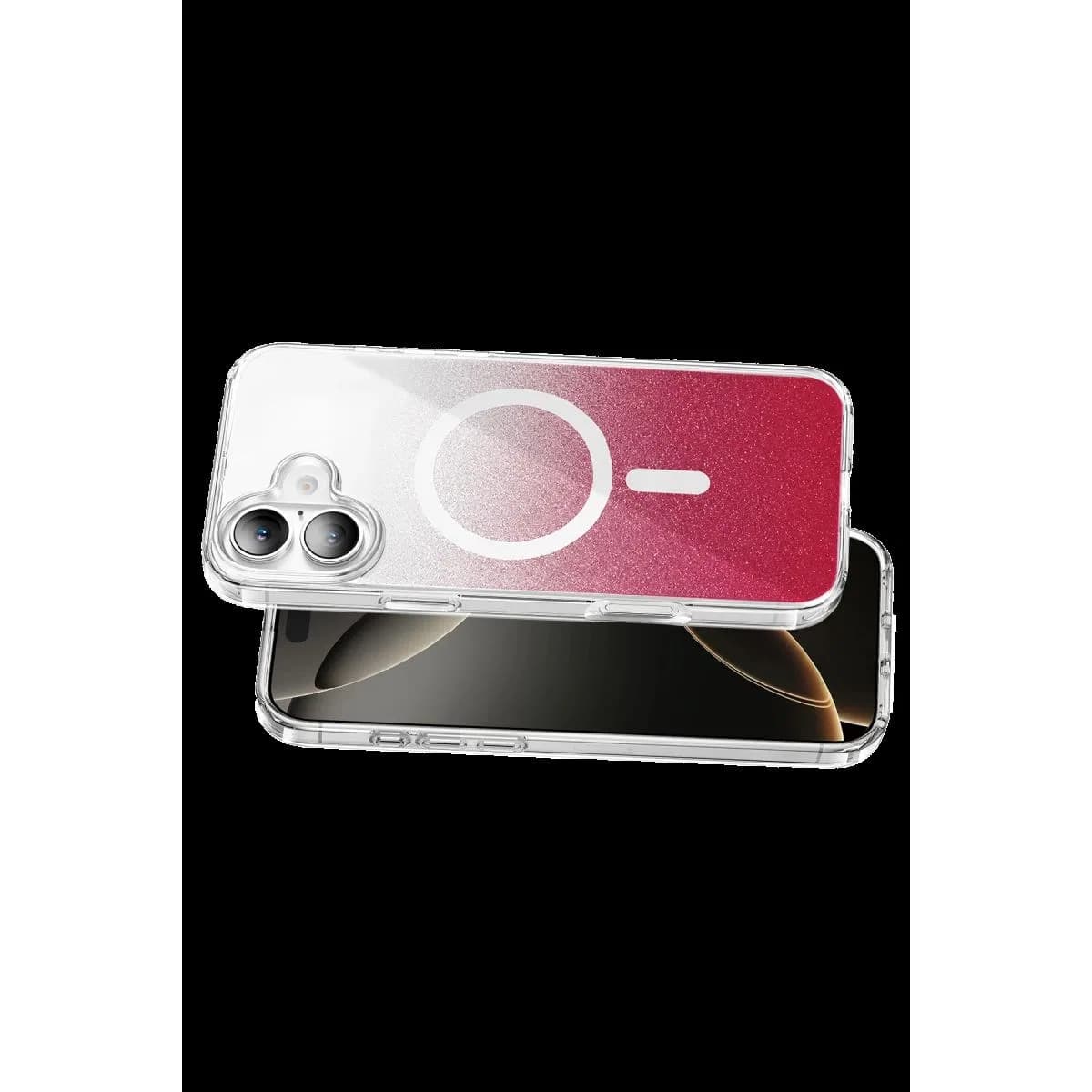 Onegif Apple İphone 17 Sora Simli Magsafe Kapak - Kırmızı