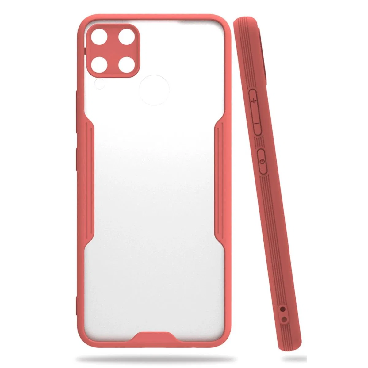 Realme C15 Kılıf Platin Silikon - Pembe