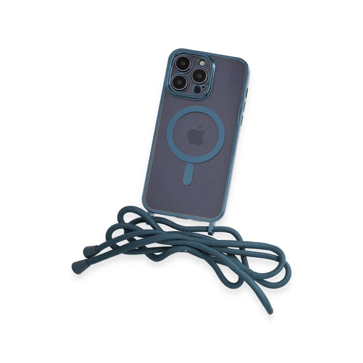 Apple İphone 14 Pro Kılıf Divo Lazer Askılı Magsafe Kapak - Sierra Blue