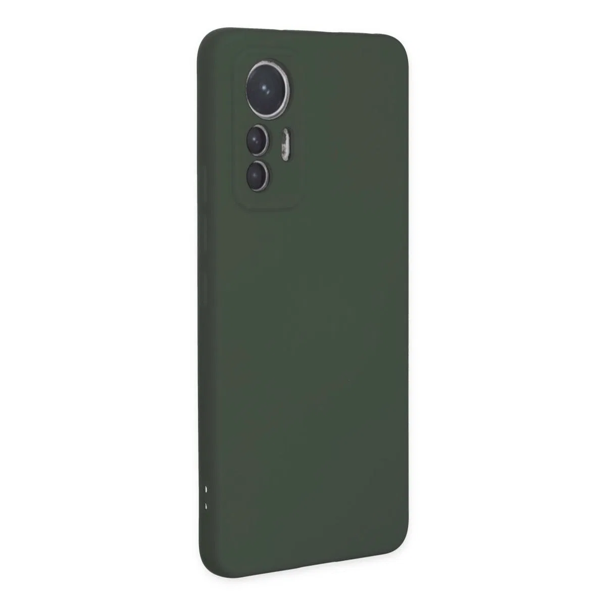 Xiaomi Mi 12 Lite Kılıf Nano İçi Kadife Silikon - Koyu Yeşil