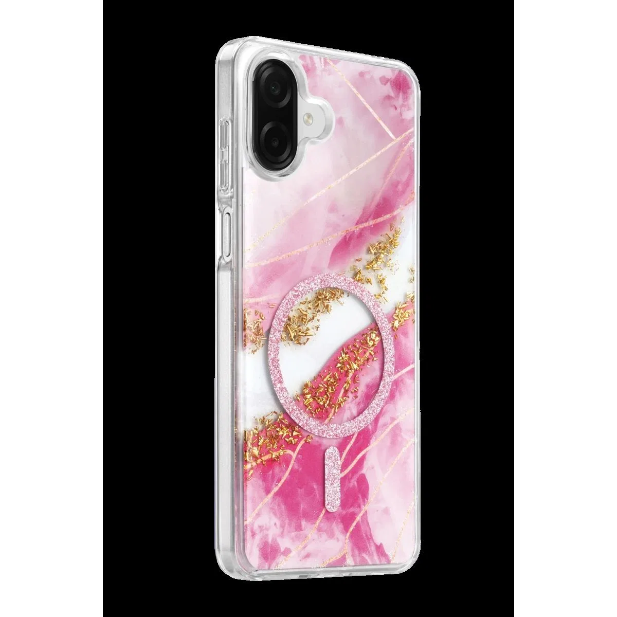Onegif Samsung Galaxy A07 4g Lotus Simli Magsafe Kapak - Pembe