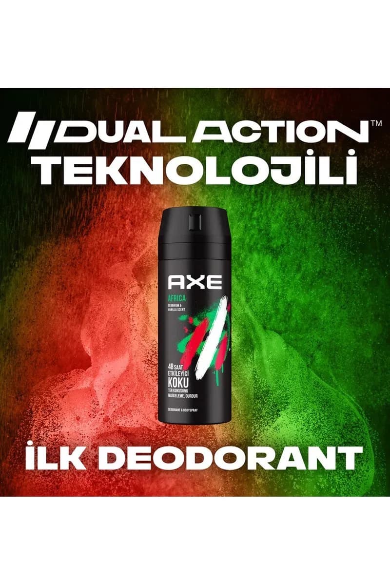 2 Adet Axe Africa Erkek Deodorant Sprey 150 ml