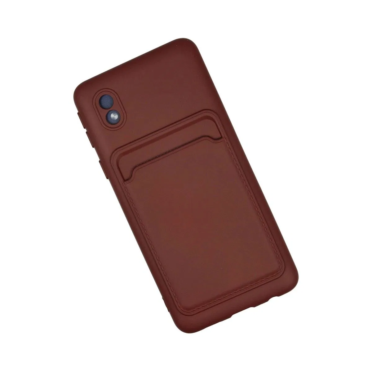 Samsung Galaxy A01 Core Kılıf Kelvin Kartvizitli Silikon - Bordo