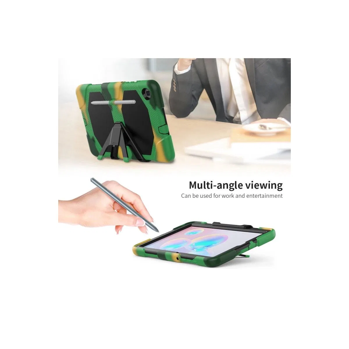 Samsung Galaxy T500 Tab A7 10. 4 Kılıf Griffin Tablet Kapak - Kamuflaj
