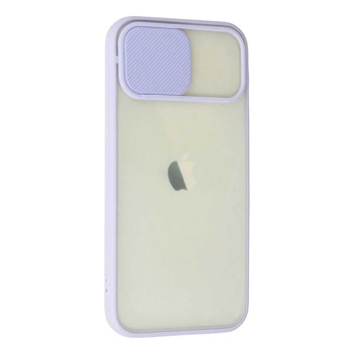 Apple İphone 12 Kılıf Palm Buzlu Kamera Sürgülü Silikon - Lila