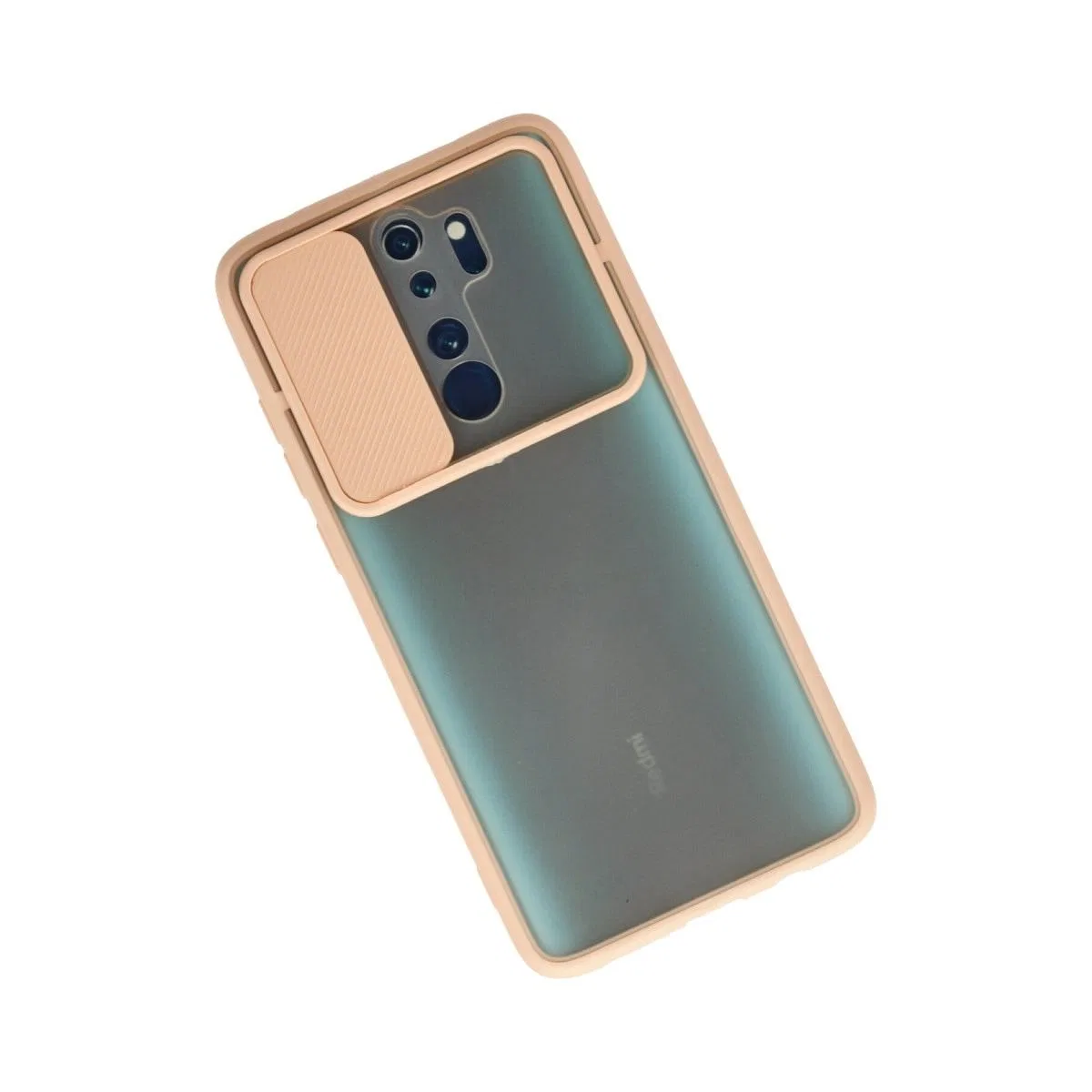 Xiaomi Redmi Note 8 Pro Kılıf Palm Buzlu Kamera Sürgülü Silikon - Pembe
