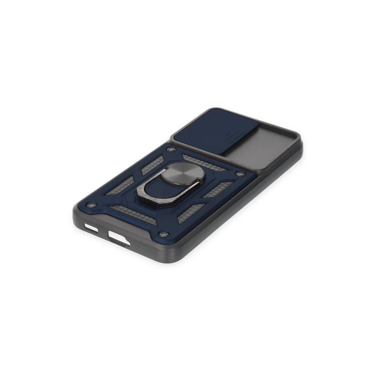 Samsung Galaxy S23 Kılıf Pars Lens Yüzüklü Silikon - Lacivert