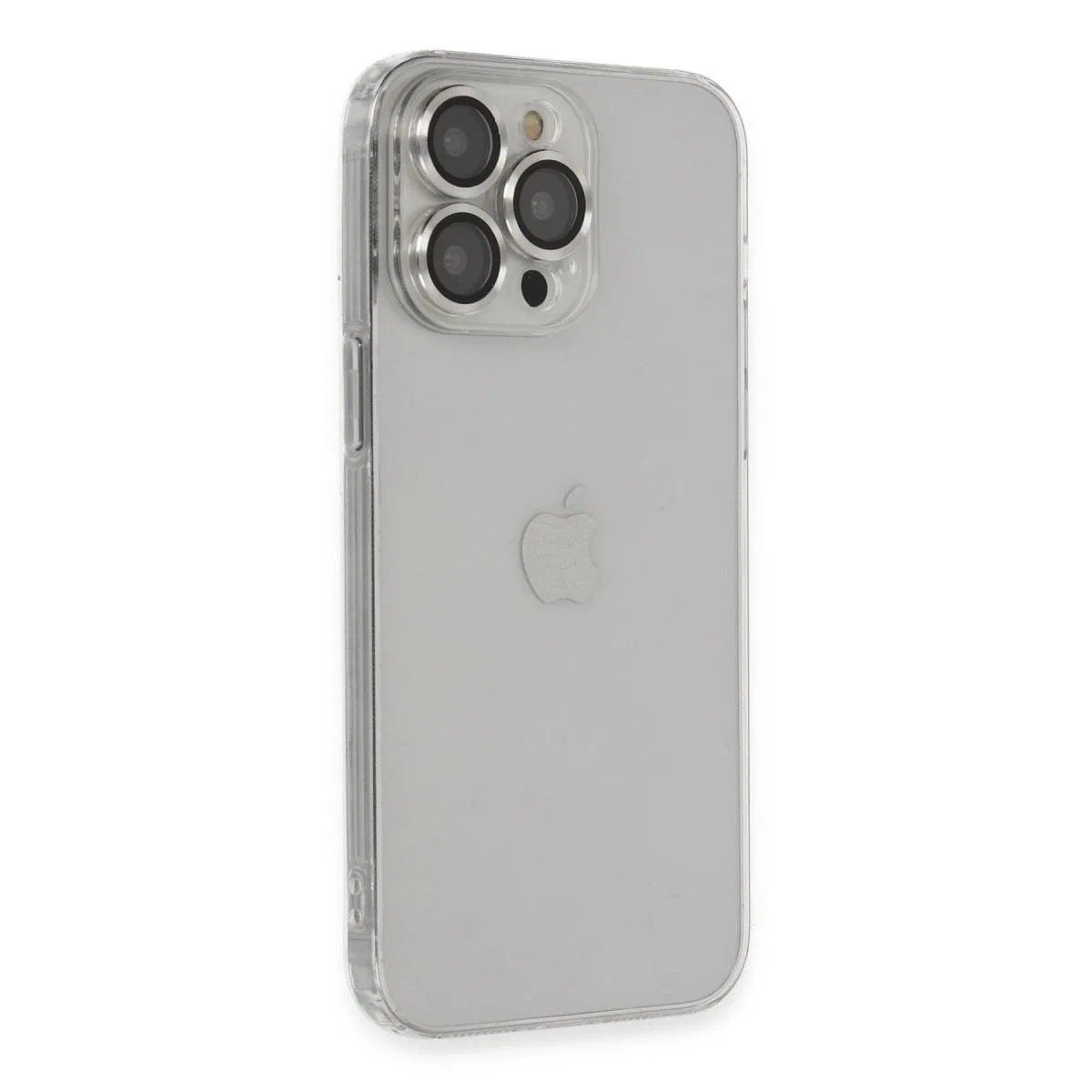 Apple İphone 13 Pro Max Kılıf Luko Lens Silikon - Gümüş