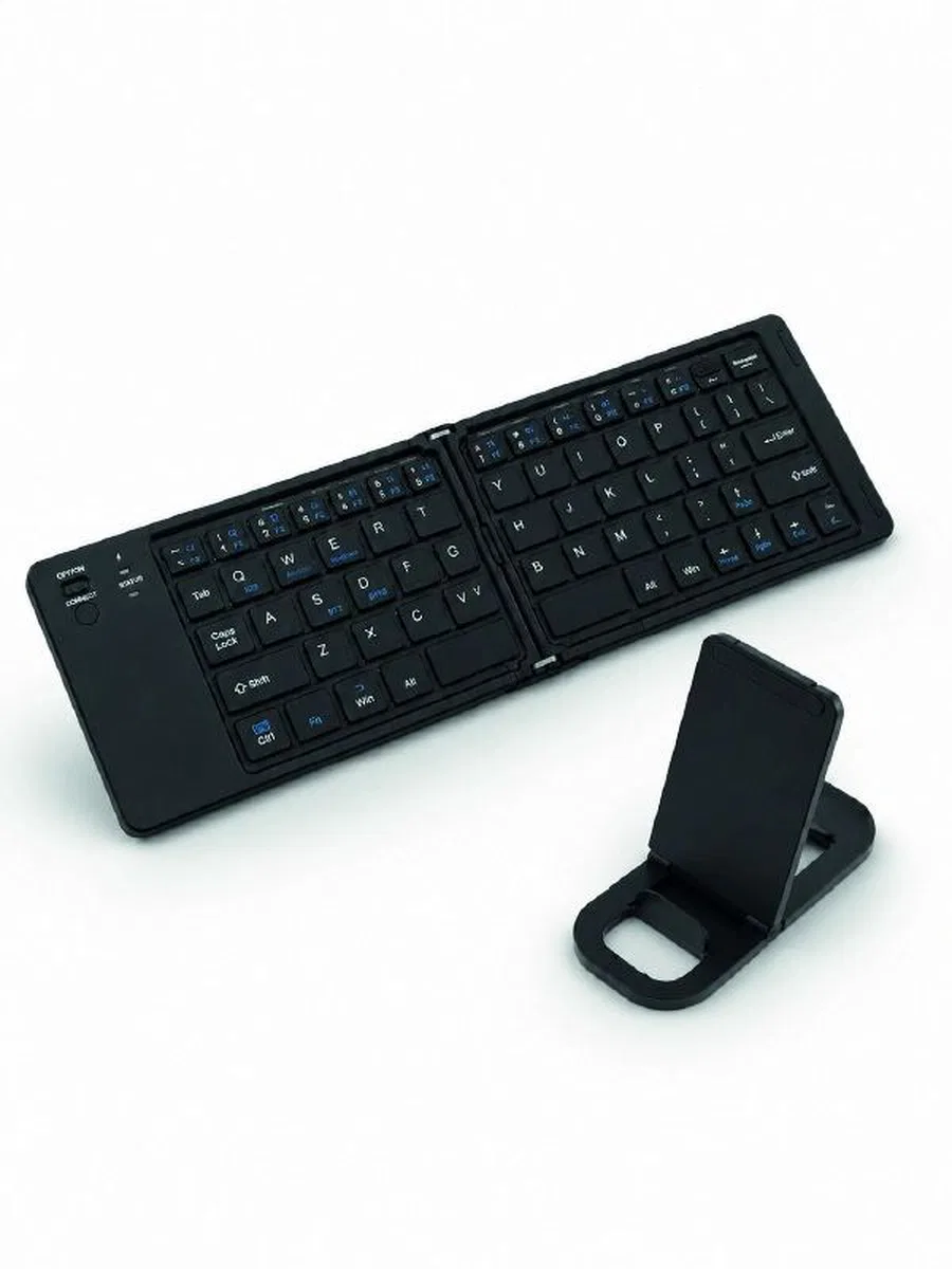 Katlanabilir Bluetooth Klavye 3 Cihaz Bağlantılı Kablosuz Taşınabilir Klavye