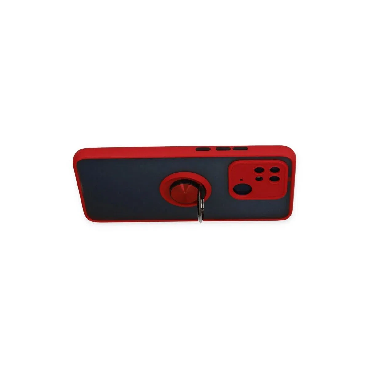 Xiaomi Redmi 10c Kılıf Montreal Yüzüklü Silikon Kapak - Kırmızı