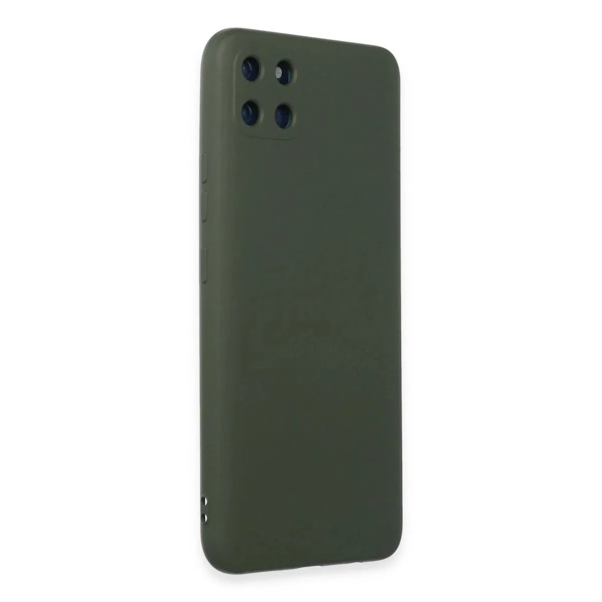 Realme C11 Kılıf Nano İçi Kadife Silikon - Koyu Yeşil
