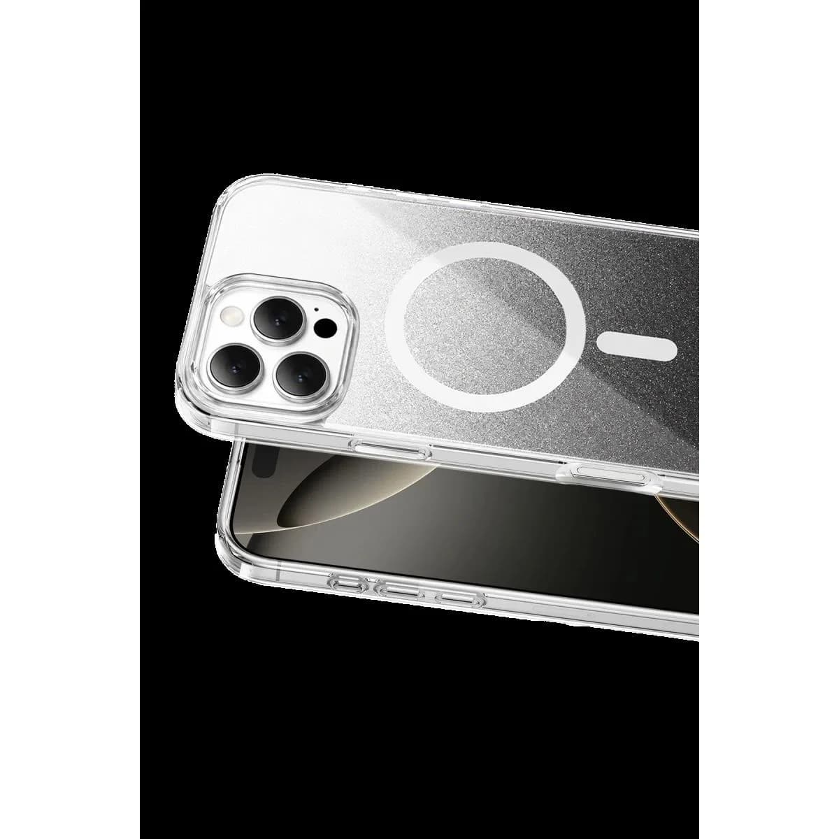 Onegif Apple İphone 16 Pro Max Sora Simli Magsafe Kapak - Siyah