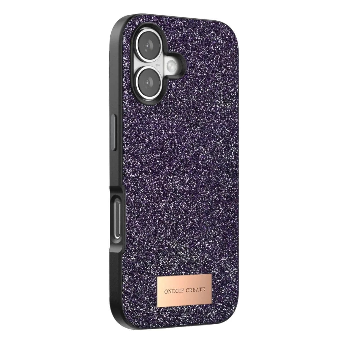 Onegif Apple İphone 17 Bright Simli Kapak - Derin Mor