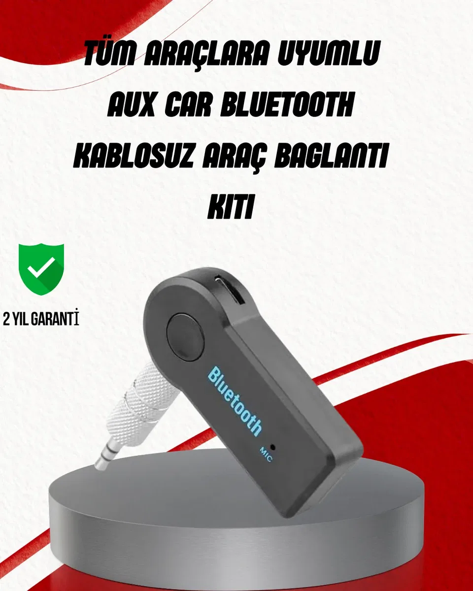 Eller Serbest Özellikli Bluetooth AUX Araç Kiti