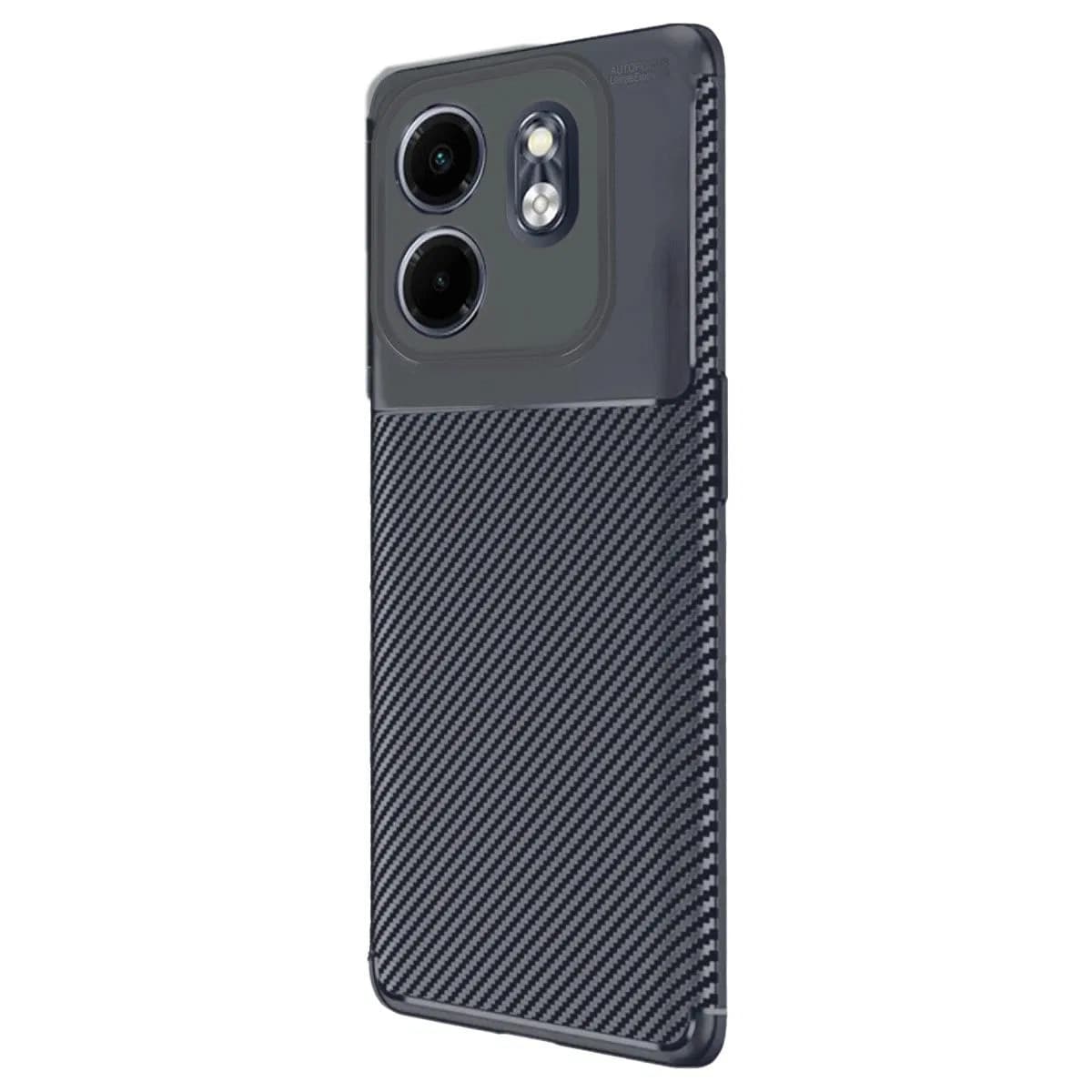 İnfinix Smart 9 Kılıf Auto Focus Karbon Kapak - Lacivert