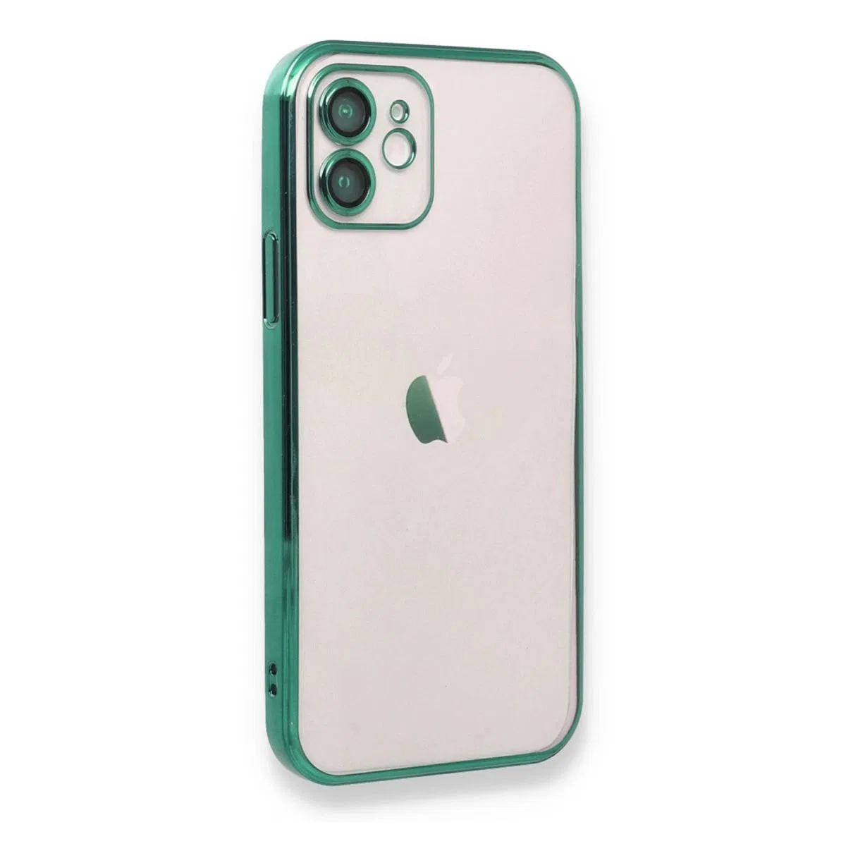Apple İphone 12 Kılıf Razer Lensli Silikon - Yeşil