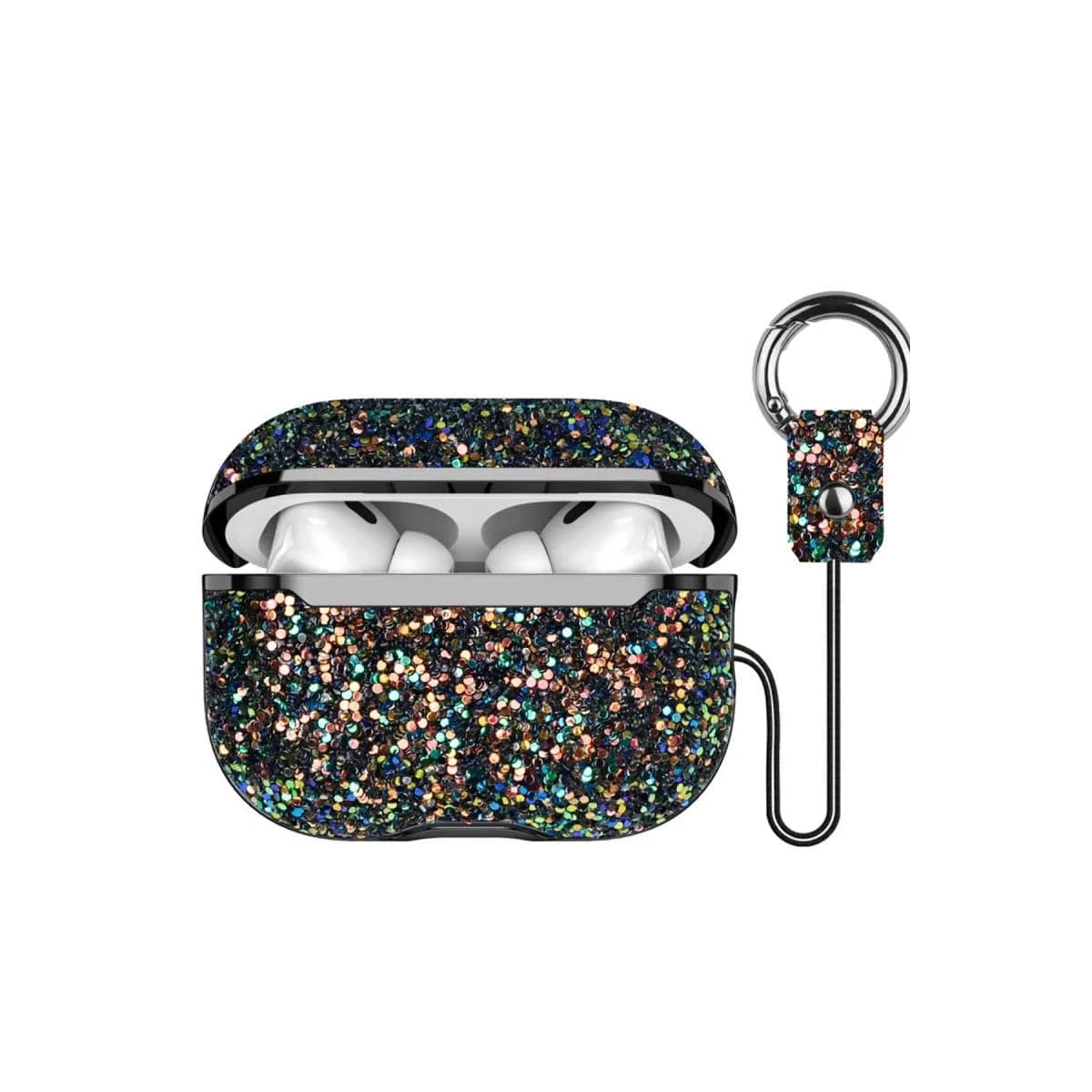 Onegif Apple Airpods Pro 2 (2. nesil) Bright Simli Airpods Kapak - Siyah