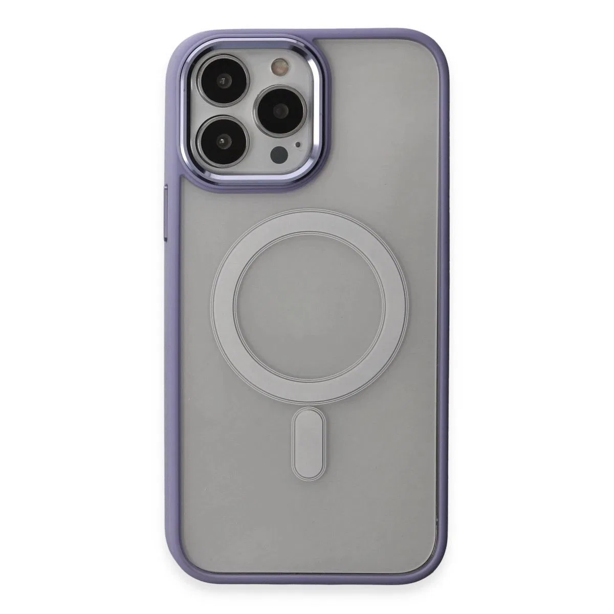Apple İphone 15 Pro Kılıf Room Magneticsafe Silikon - Lila