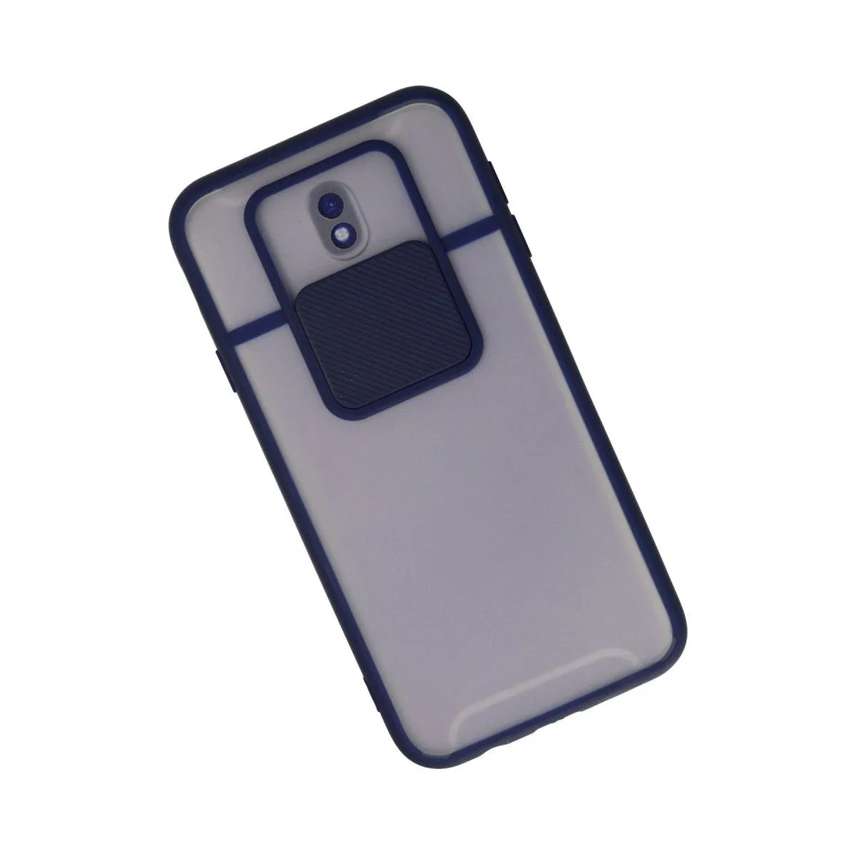 Samsung Galaxy J7 Pro / J730 Kılıf Palm Buzlu Kamera Sürgülü Silikon - Lacivert