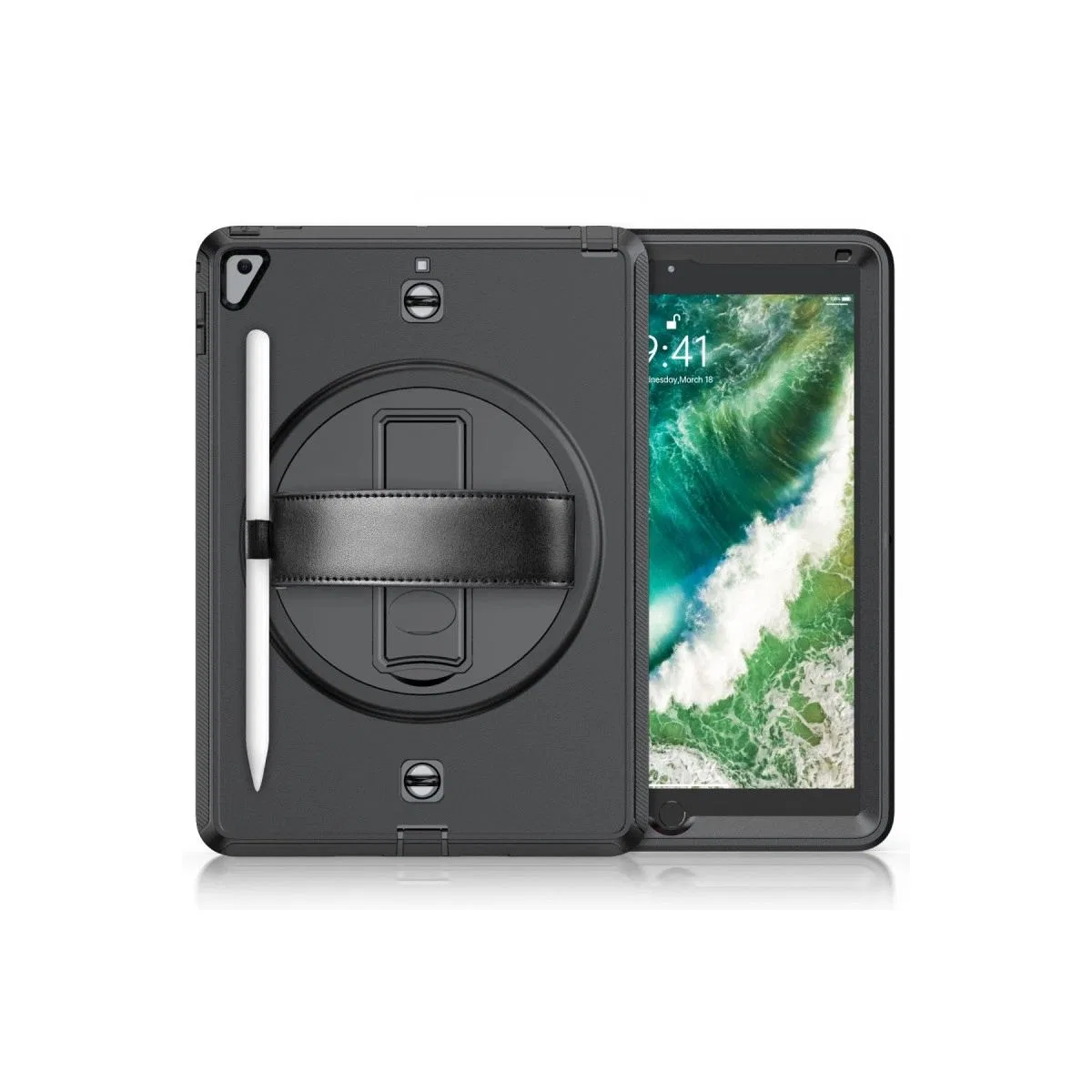Apple İpad 5 Air 9. 7 Kılıf Strap-c Otterbox Tablet Kapak - Siyah