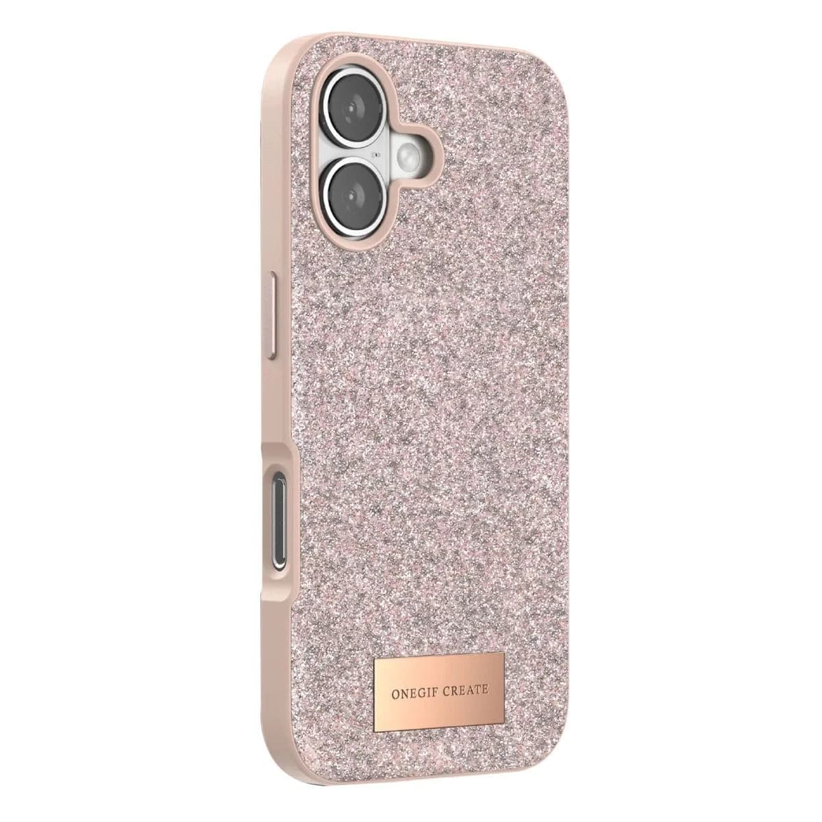 Onegif Apple İphone 17 Bright Simli Kapak - Pembe