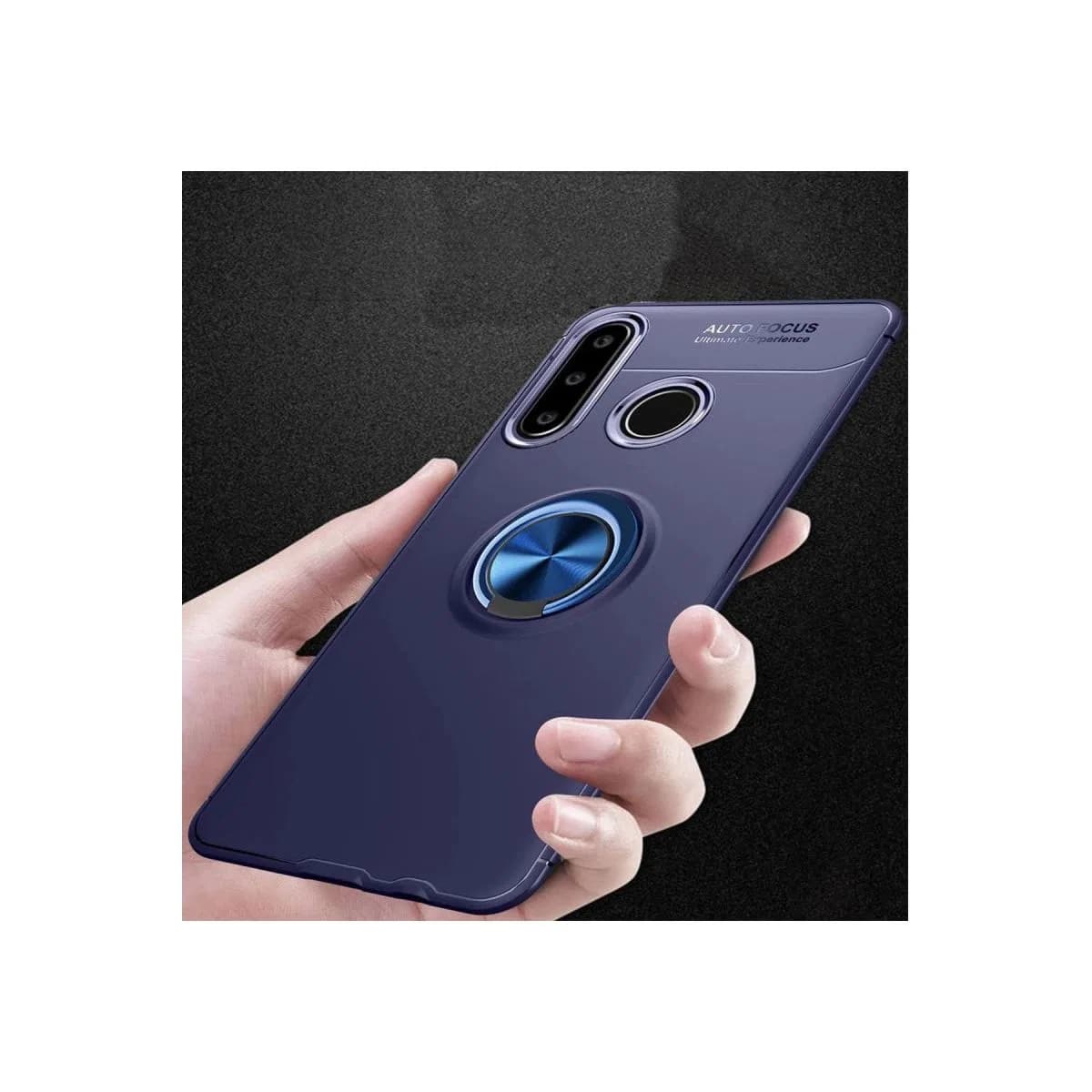 Huawei Y6p Kılıf Range Yüzüklü Silikon - Mavi