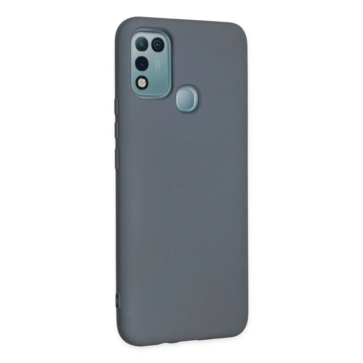İnfinix Hot 10 Play Kılıf Nano İçi Kadife Silikon - Gri