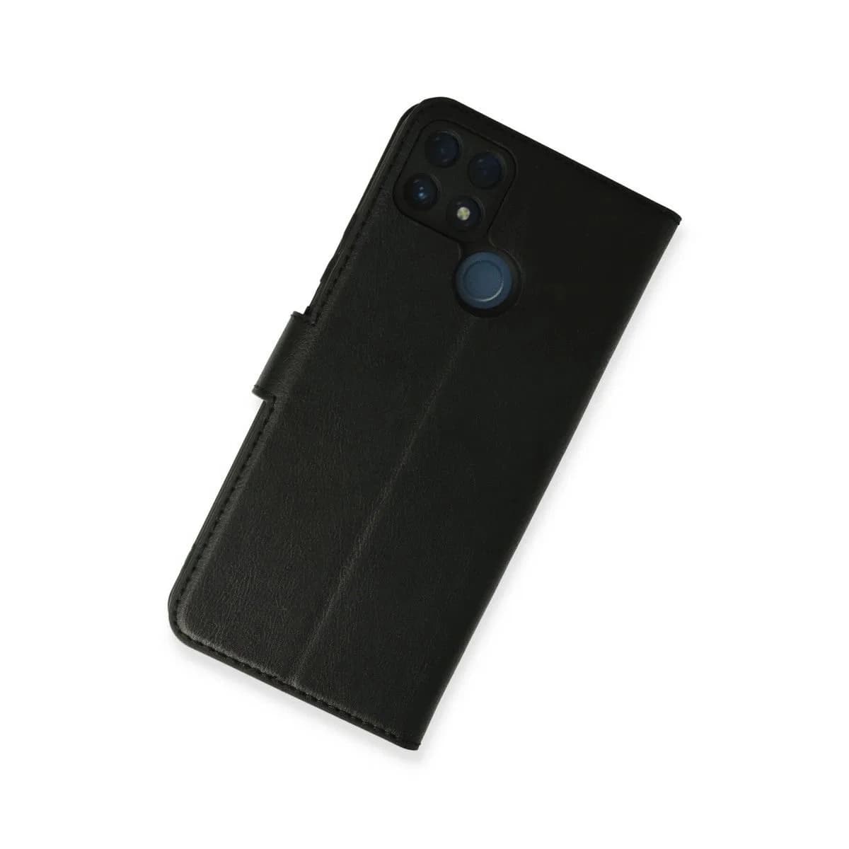 Realme C25 Kılıf Trend S Plus Kapaklı Kılıf - Siyah