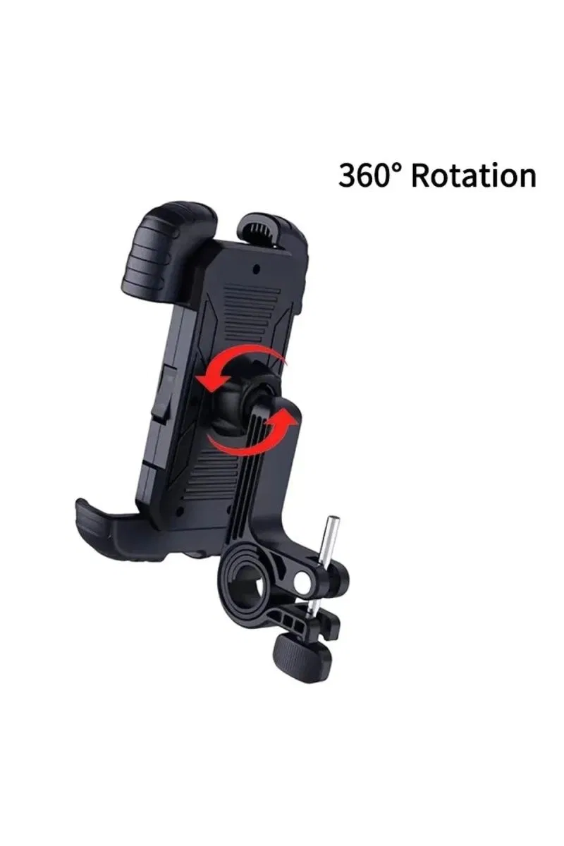 360° Derece Ayarlanabilen Gidon Bağlantılı Bisiklet Motosiklet İçin Abs 4-7. 8″ İnç Telefon Tutucu