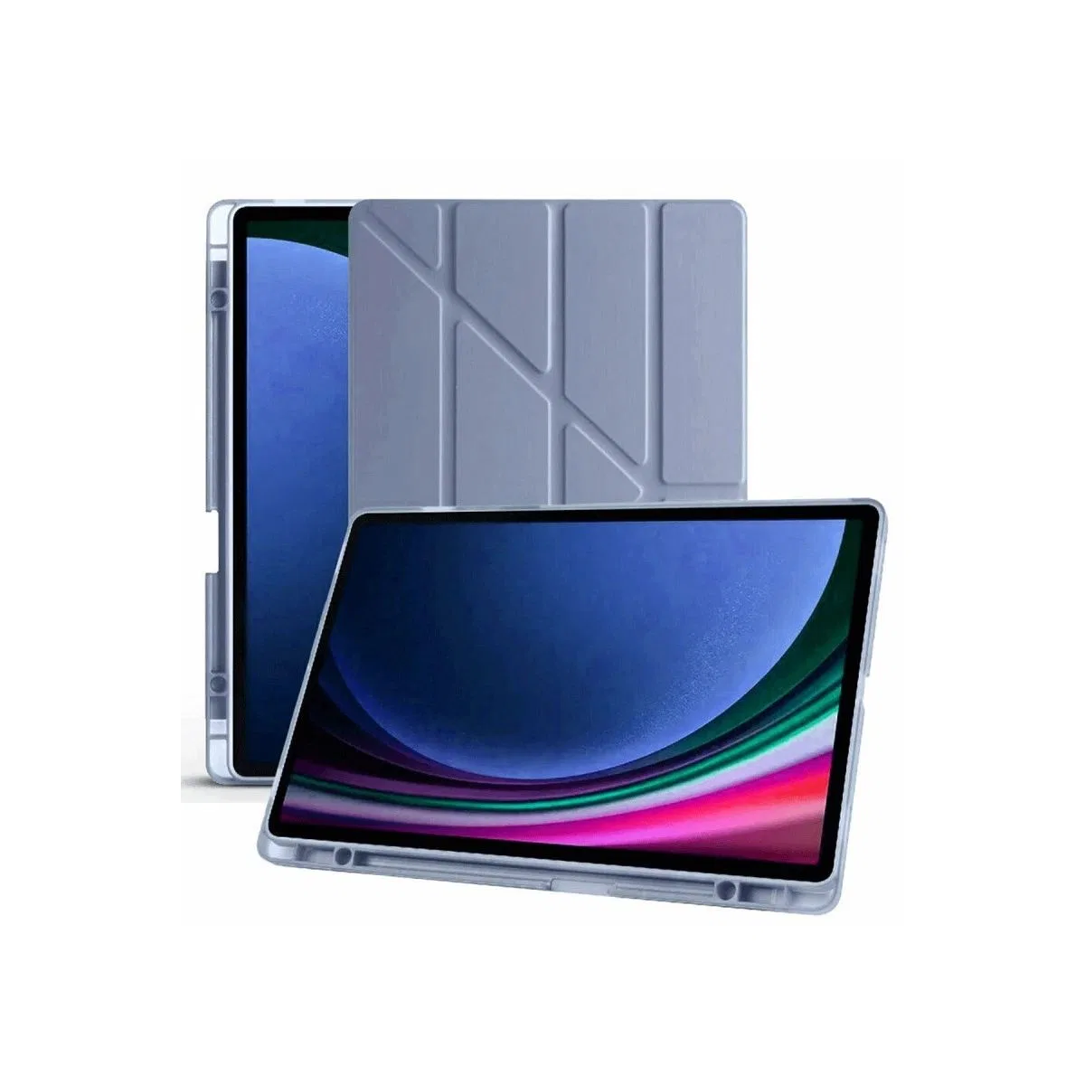 Samsung Galaxy X610 Tab S9 Fe Plus 12. 4 Kılıf Kalemlikli Mars Tablet Kılıfı - Lavender