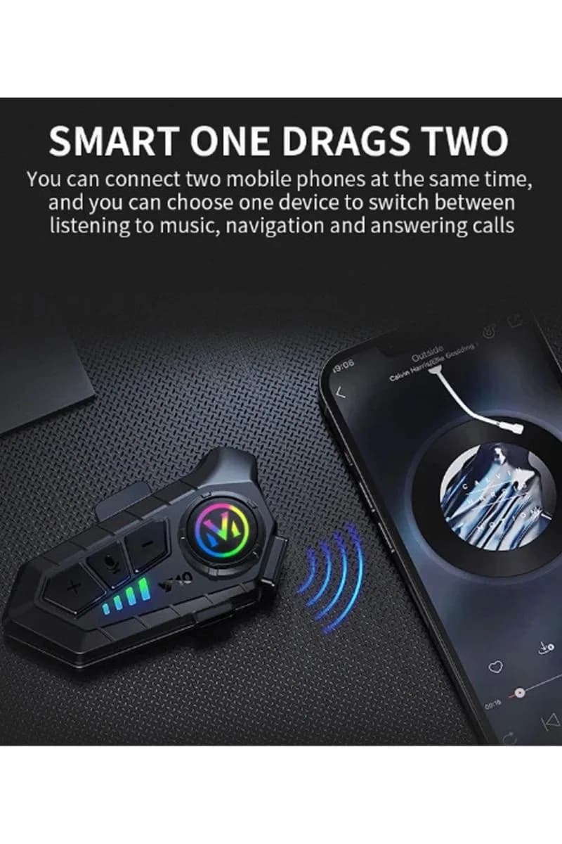 Y10 Kask Kulaklık Bluetooth Motosiklet Kulaklık 5, 3 Bluetooth Intercom Motorsiklet Kulaklık