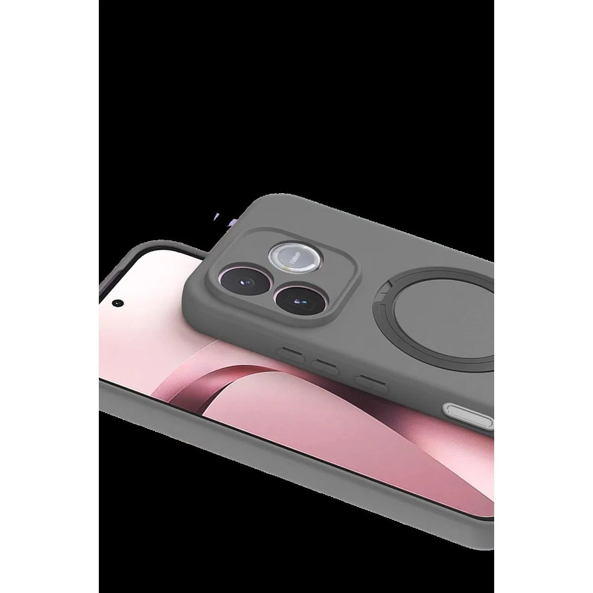 Huawei Honor 600 Lite Regal Magsafe Standlı Kapak - Titan Gri