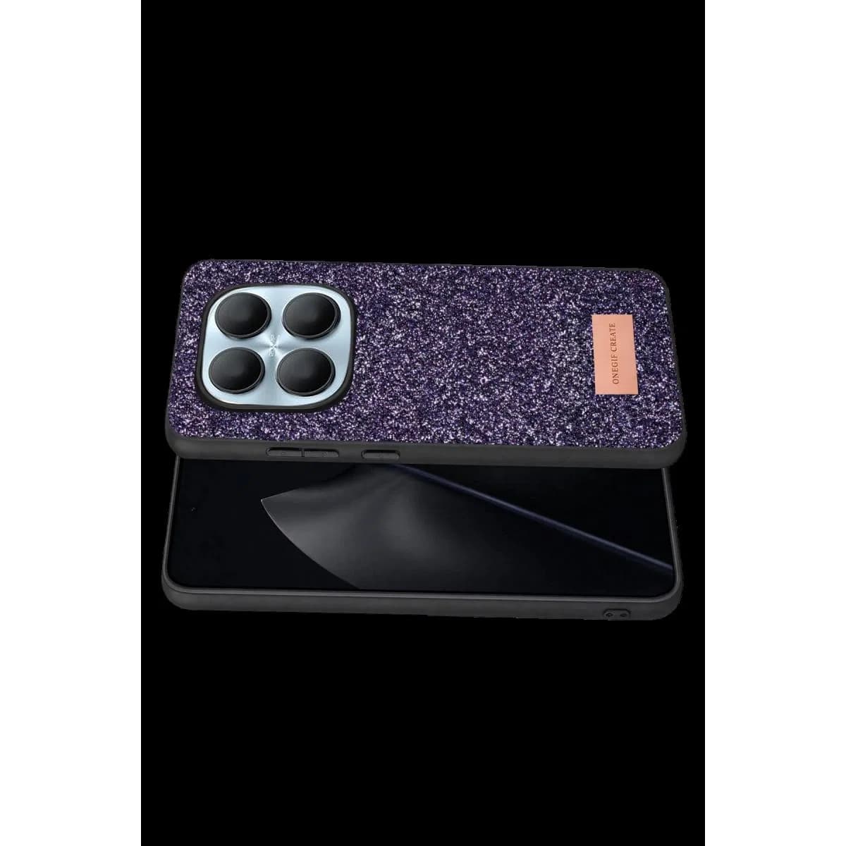 Onegif Xiaomi Redmi Note 15 4g Bright Simli Kapak - Derin Mor