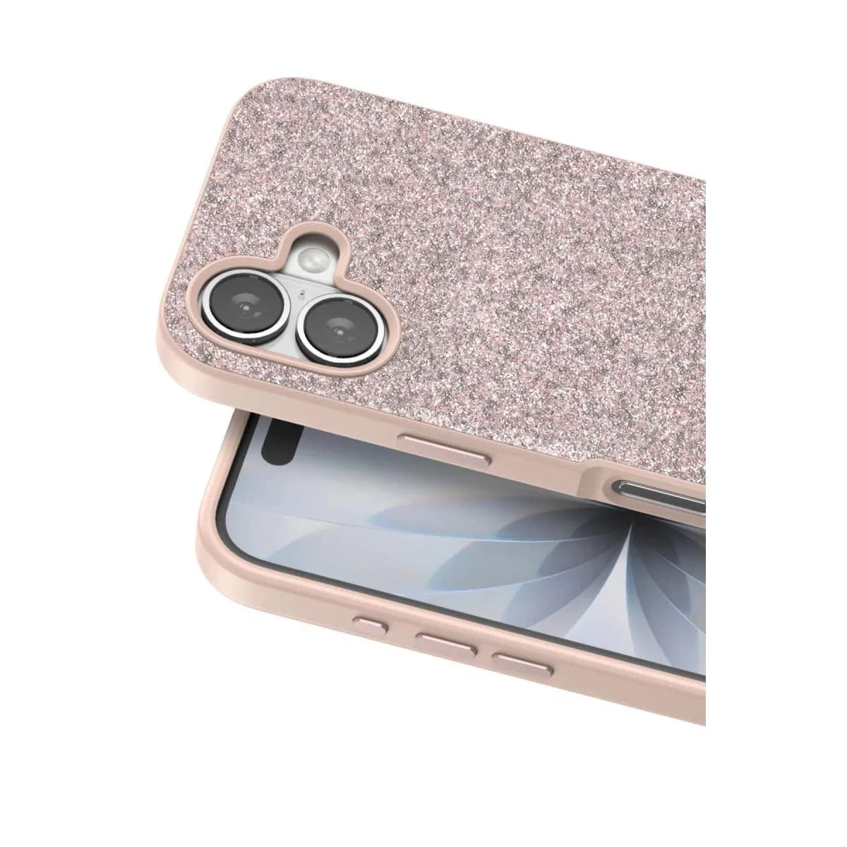 Onegif Apple İphone 17 Bright Simli Kapak - Pembe