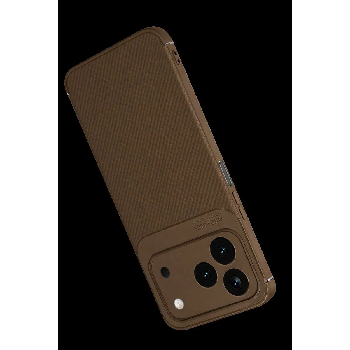 Newface Tecno Spark 50 4g Auto Focus Karbon Kapak - Kahverengi