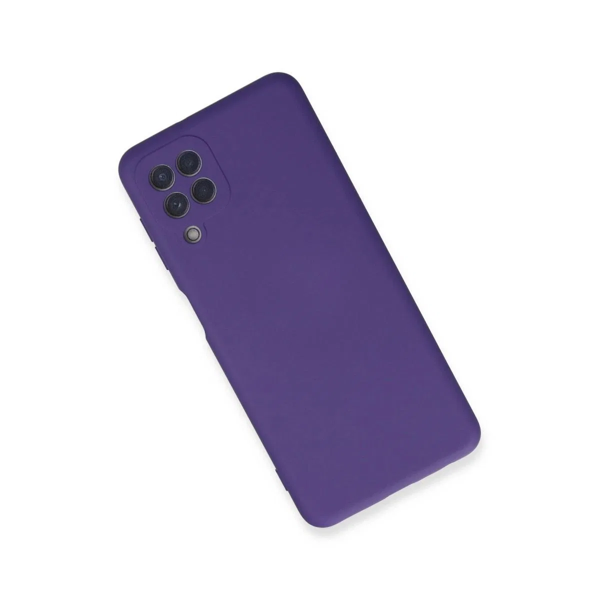 Samsung Galaxy A22 Kılıf Nano İçi Kadife Silikon - Mor