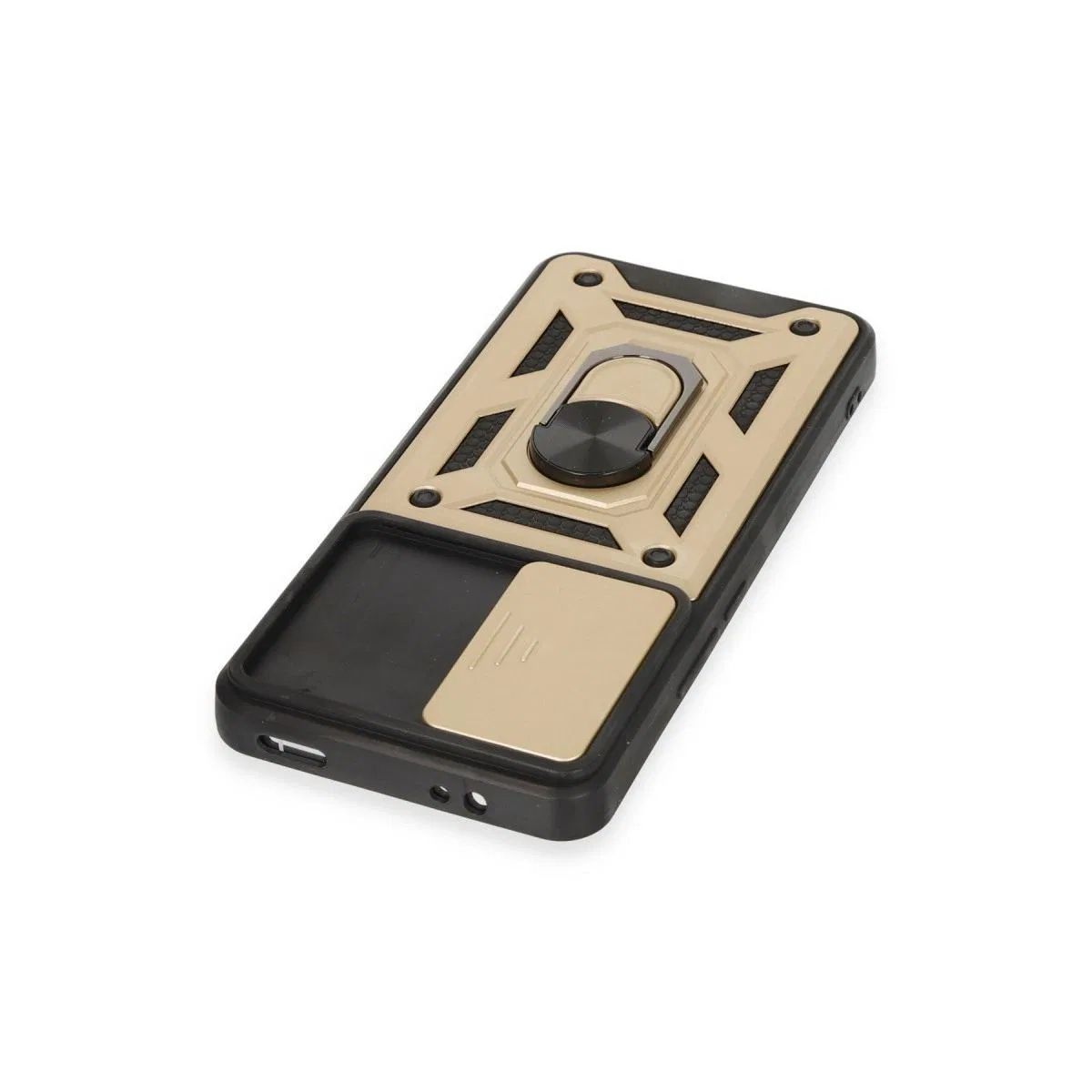 Xiaomi Mi 12t Pro Kılıf Pars Lens Yüzüklü Silikon - Gold