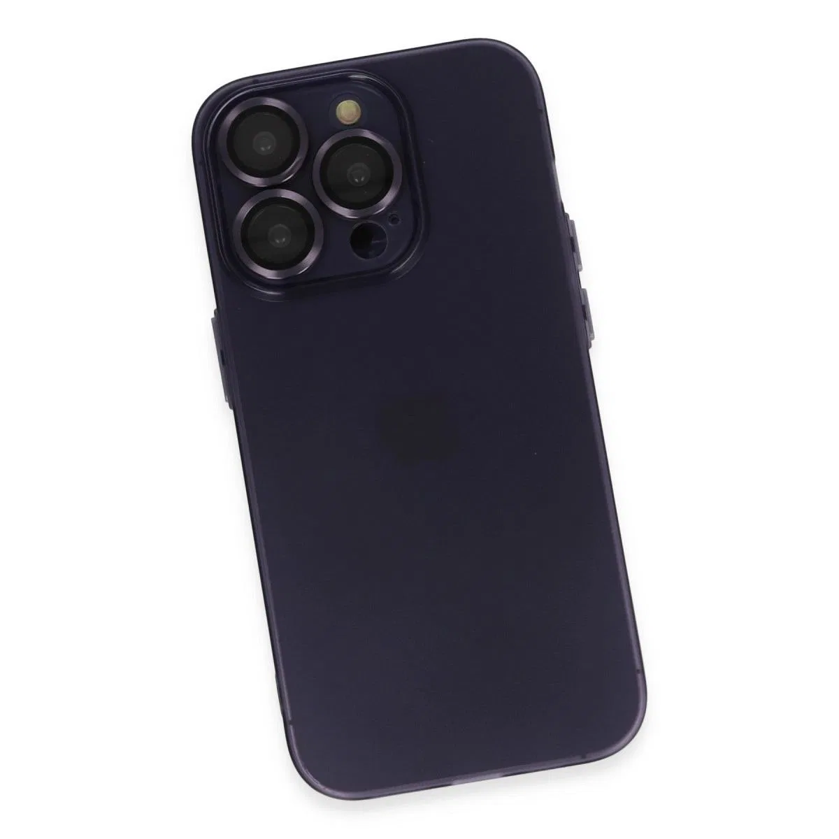 Apple İphone 14 Pro Max Kılıf Luko Lens Silikon - Derin Mor