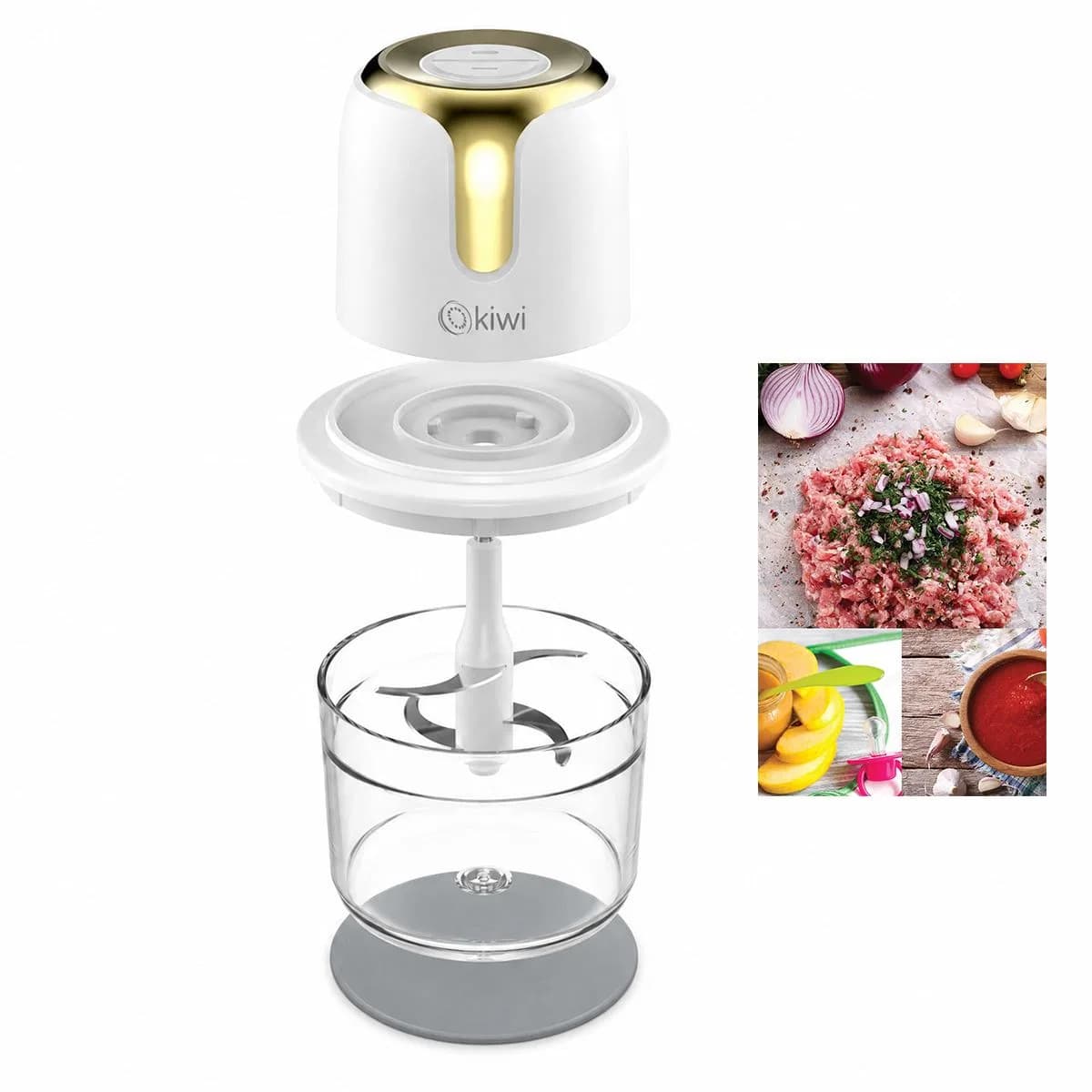 USB Type-C Şarjlı Mini Blender 3 Bıçak 1. 2L
